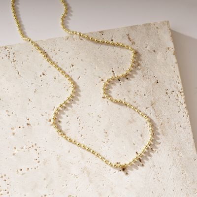 Bead Chain Necklace Gold